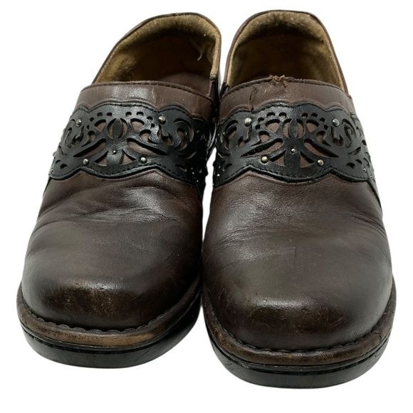 Ariat Tambour Brown Clogs Distress - Picture 3 of 13